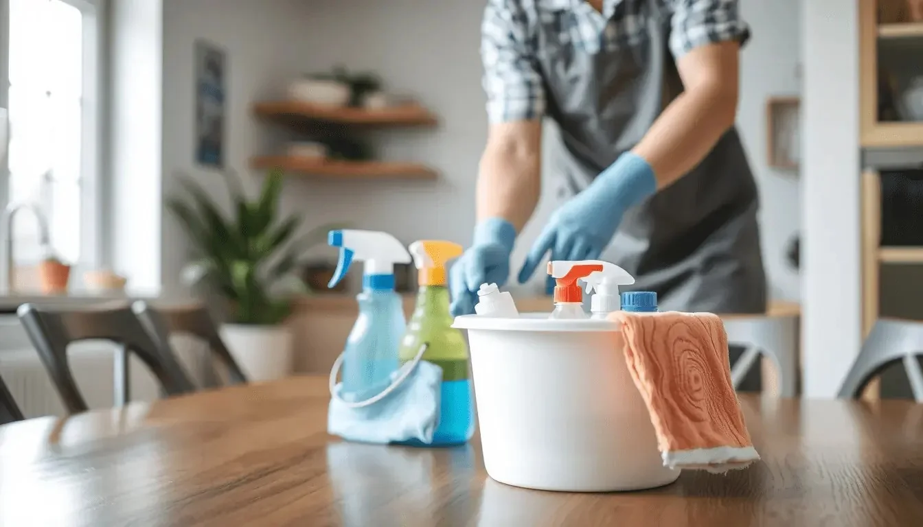 Detailed kitchen surface cleaning by Sunshine Clean and Care